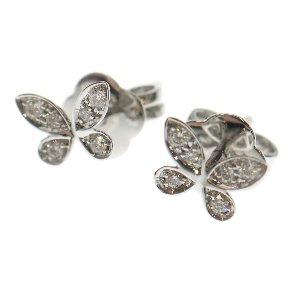 GRAFF(グラフ) バタフライ パヴェ ピアス 0.08ct Au750 WG ホワイトゴールド RGE1563 ジュエリー レディース