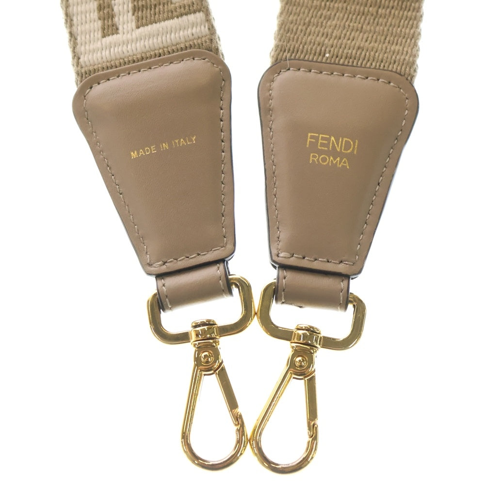 FENDI(フェンディ) ストラップユー ショルダーストラップ ズッカ キャンバス ベージュ 8AV386