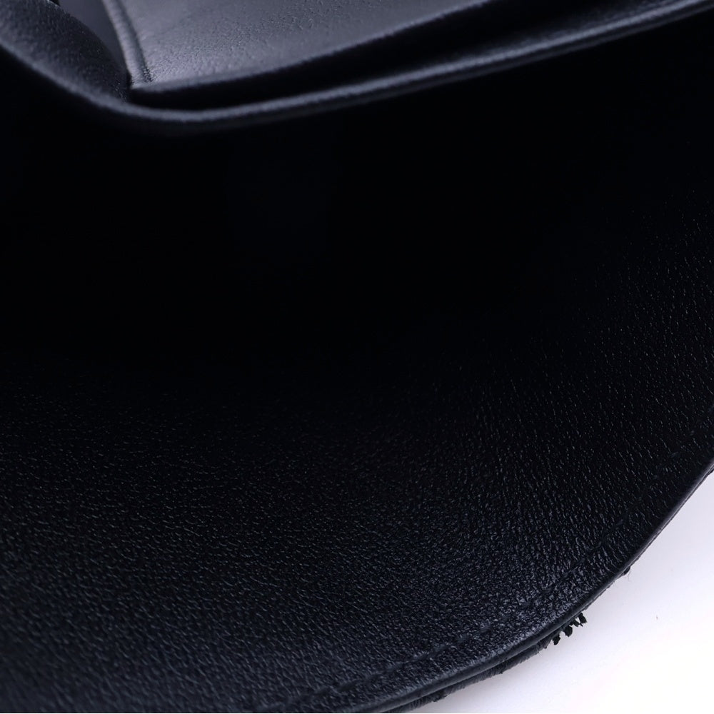 CHANEL(シャネル) クラシック スモールウォレット 三つ折り財布 チャーム ブラック ラムスキン ゴールド金具 AP0231 レディース