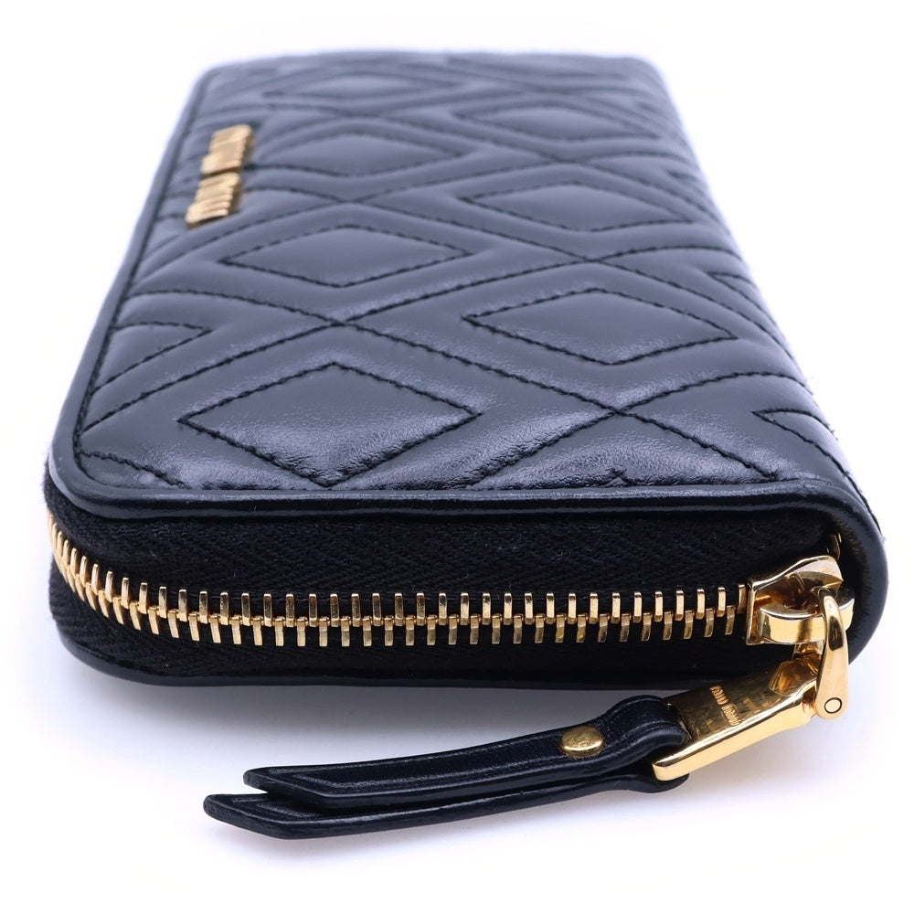 miumiu(ミュウミュウ) マテラッセ 長財布 ロングウォレット ブラック レザー 5ML506 レディース