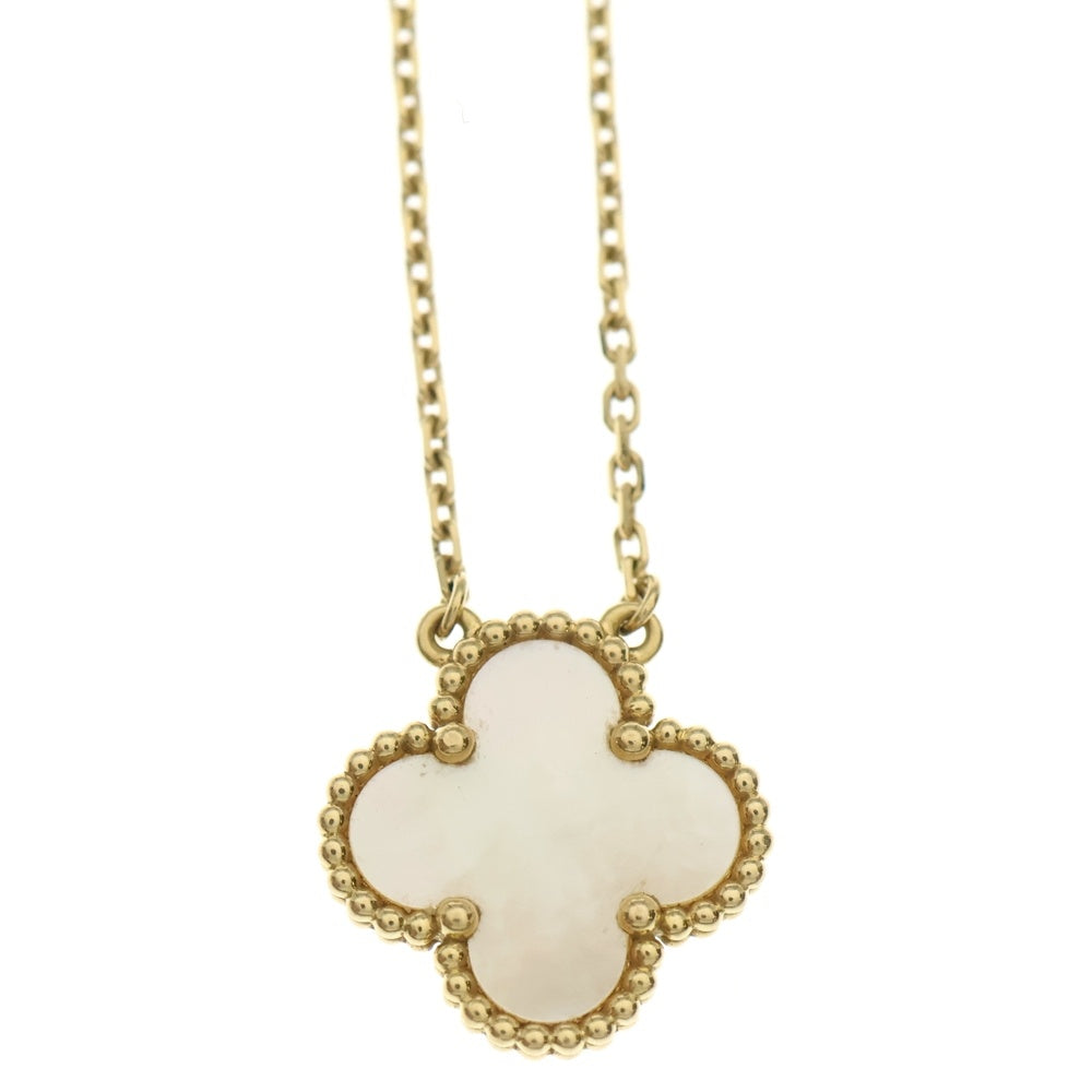 Van Cleef & Arpels(ヴァンクリーフアンドアーペル) ヴィンテージ アルハンブラ マザーオブパール ネックレス Au750 K18 YG イエローゴールド VCARA45900 レディース