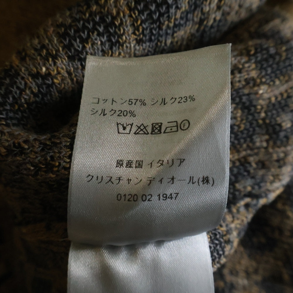 DIOR(ディオール) 22AW Cactus Jack Oversized Polo Shirt カクタス ジャック オブリーク オーバーサイズ ニット ポロシャツ ブラウン