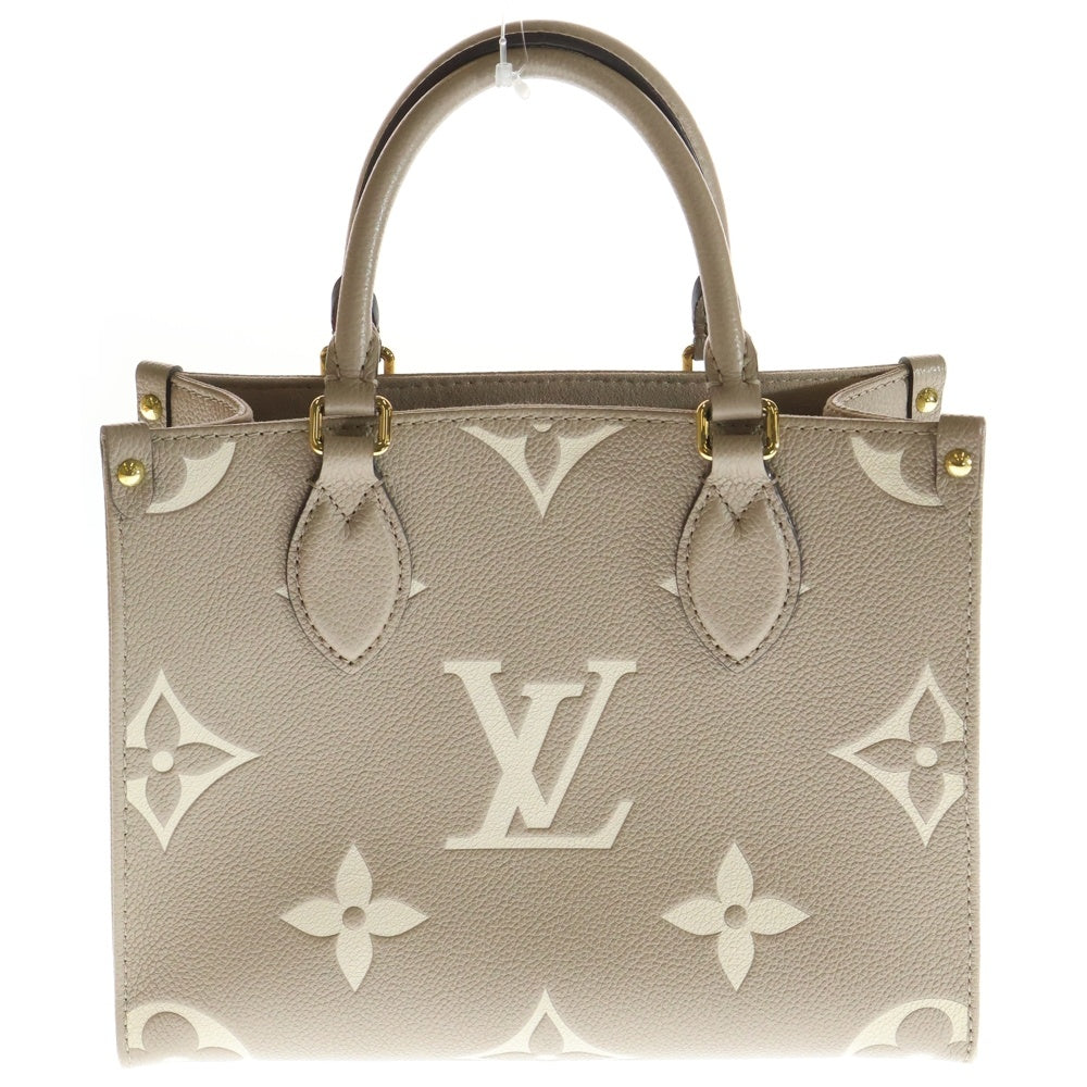 LOUIS VUITTON(ルイヴィトン) モノグラムアンプラント オンザゴーPM トゥルトレールクレーム 2wayハンドバッグ ショルダーバッグ RFID M45779 レディース