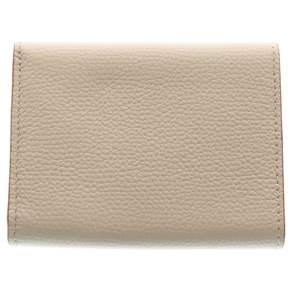 LOEWE(ロエベ) トライフォールド コンパクトウォレット ベージュ レザー 三つ折り財布