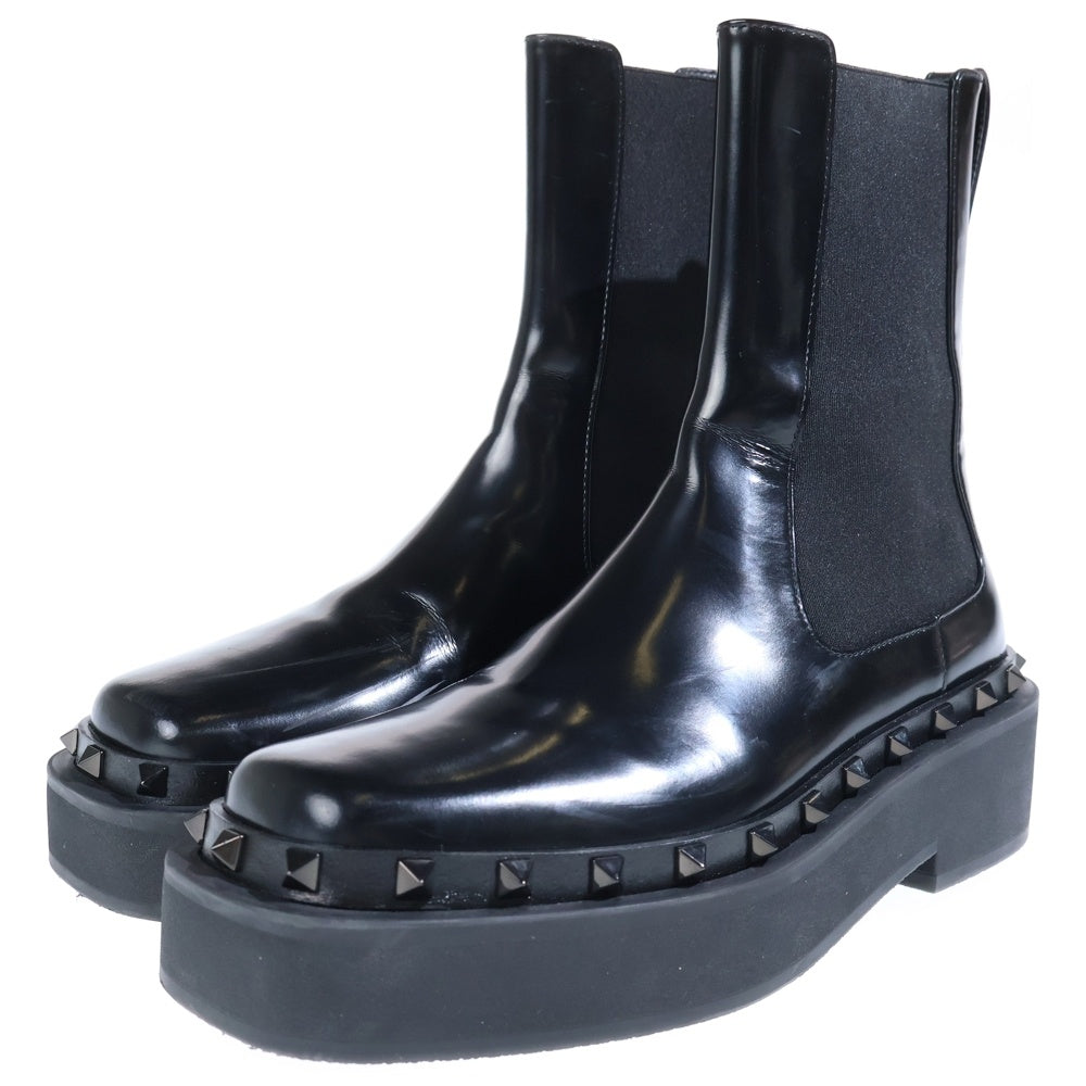 VALENTINO(ヴァレンティノ) ロックスタッズ サイドゴアブーツ ブラック レディース