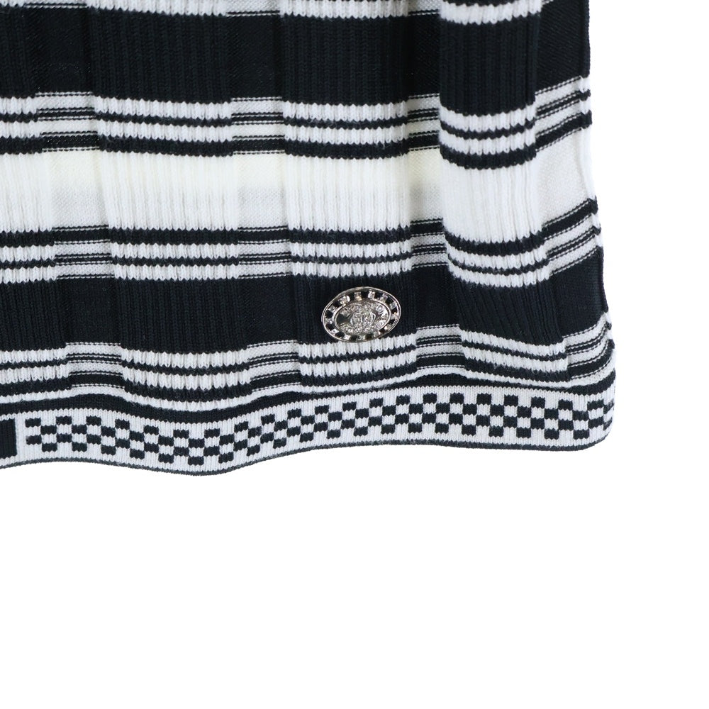 CHANEL(シャネル) ココマークプレート ボーダー ショートスリーブニット レディース