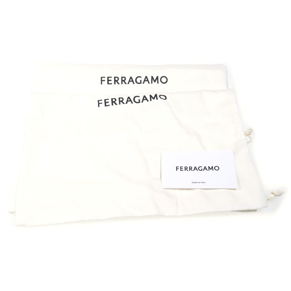 Salvatore Ferragamo(サルヴァトーレ フェラガモ) ヴァラリボン サテン ヒール パンプス シューズ ブラック レディース