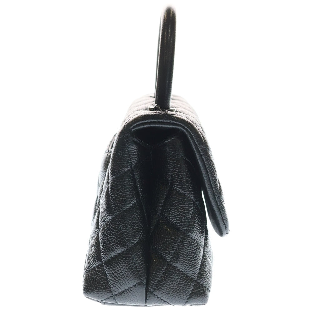 CHANEL(シャネル) ココハンドルXS マトラッセ キャビアスキン レザー ココマーク 2WAY ハンド チェーンショルダーバッグ ブラック A92990 レディース