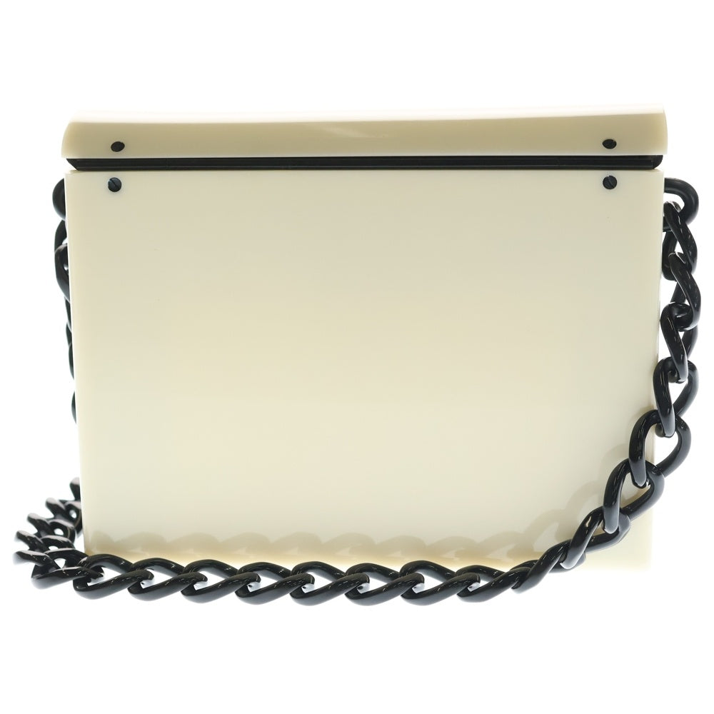 CHANEL(シャネル) ココマーク ショルダーバッグ ホワイト×ブラック プラスチック レディース