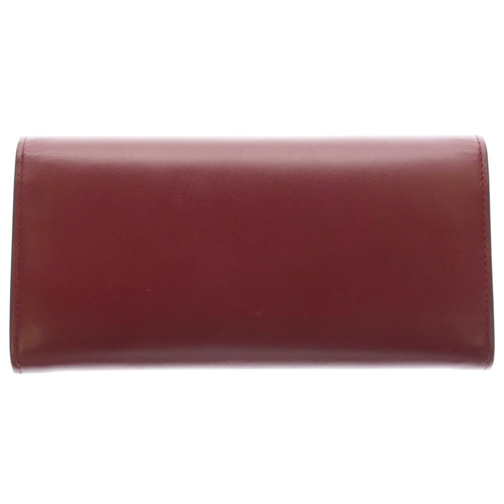 Cartier(カルティエ) ドゥーブルC ロングウォレット 二つ折り長財布 ボルドー レザー レディース