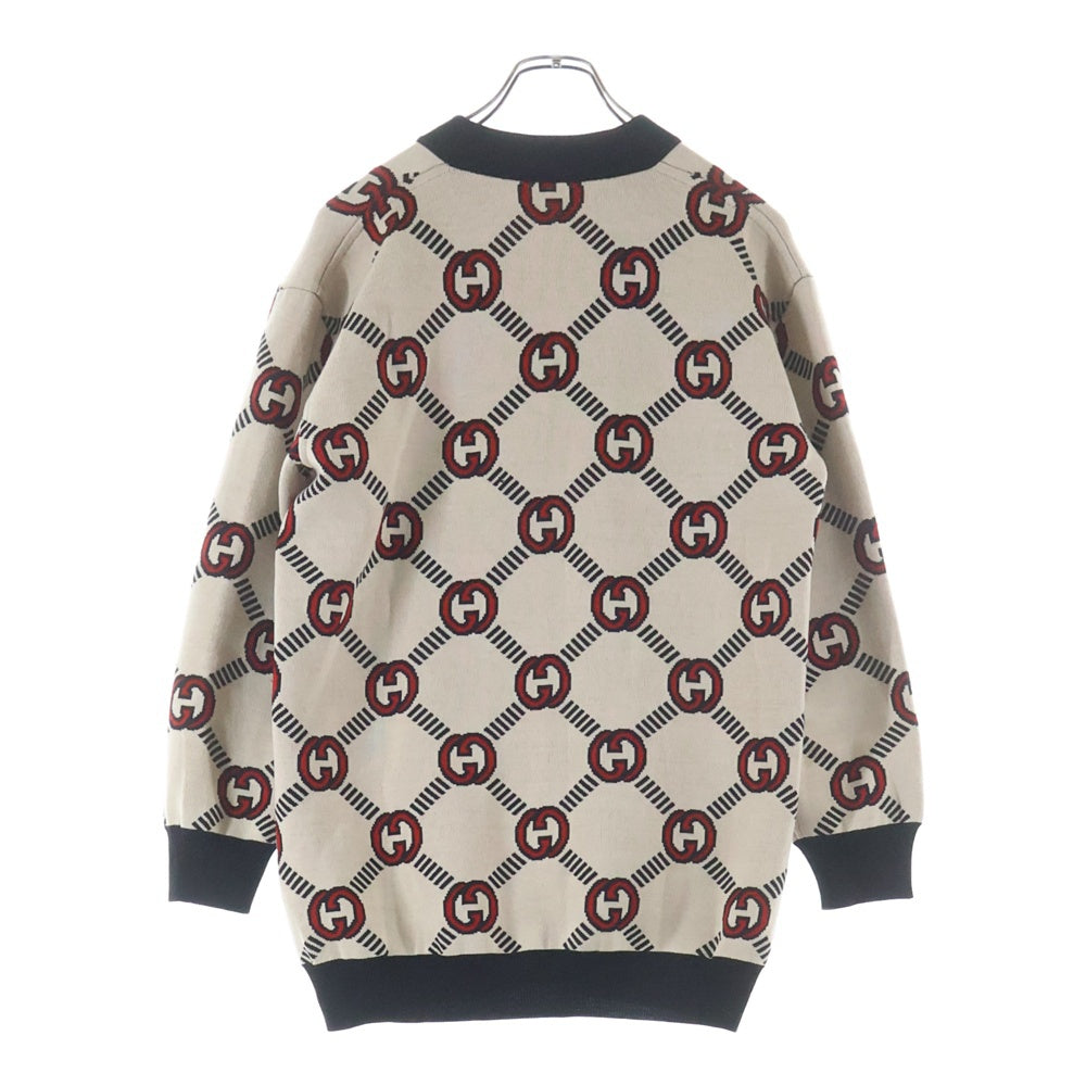 GUCCI(グッチ) インターロッキングG リバーシブルウールカーディガン ベージュ 678308 XKB7T