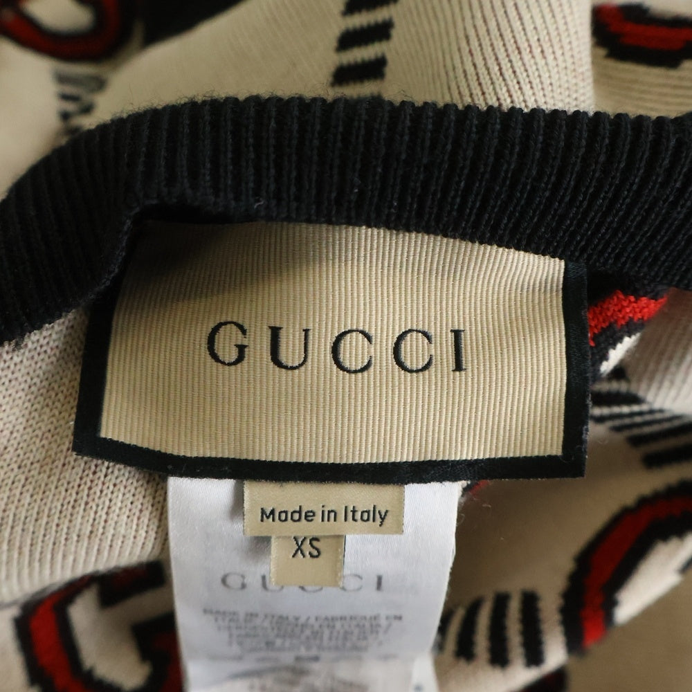 GUCCI(グッチ) インターロッキングG リバーシブルウールカーディガン ベージュ 678308 XKB7T