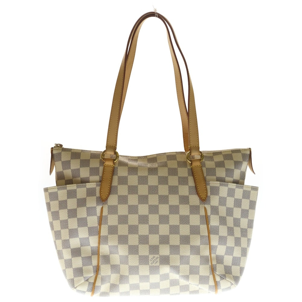LOUIS VUITTON(ルイヴィトン) ダミエアズール トータリーPM トートバッグ ハンドバッグ ホワイト×ブラウン レザー×PVC N51261 ゴールド金具 レディース