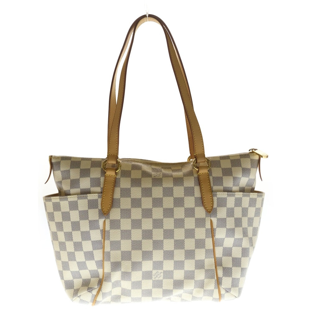 LOUIS VUITTON(ルイヴィトン) ダミエアズール トータリーPM トートバッグ ハンドバッグ ホワイト×ブラウン レザー×PVC N51261 ゴールド金具 レディース