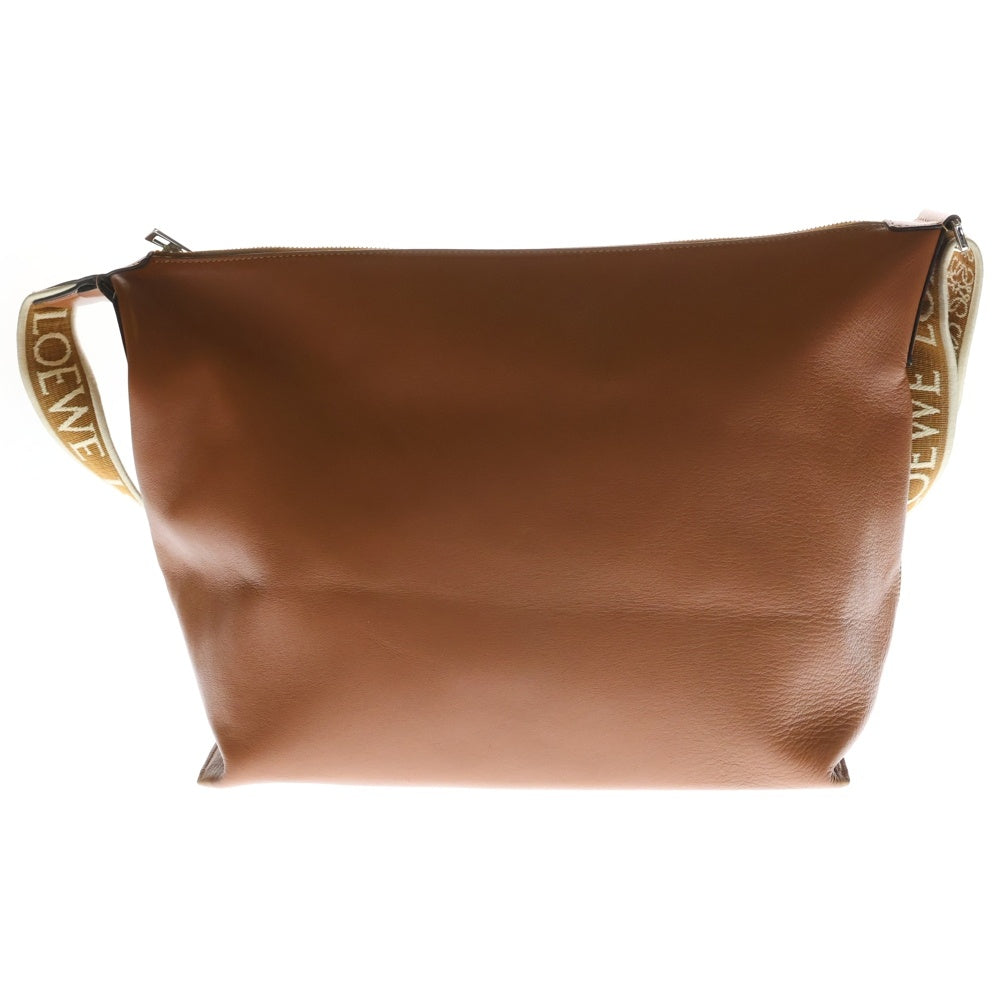 LOEWE(ロエベ) キュービィ ショルダーバッグ ハンドバッグ ブラウン レザー シルバー金具 レディース