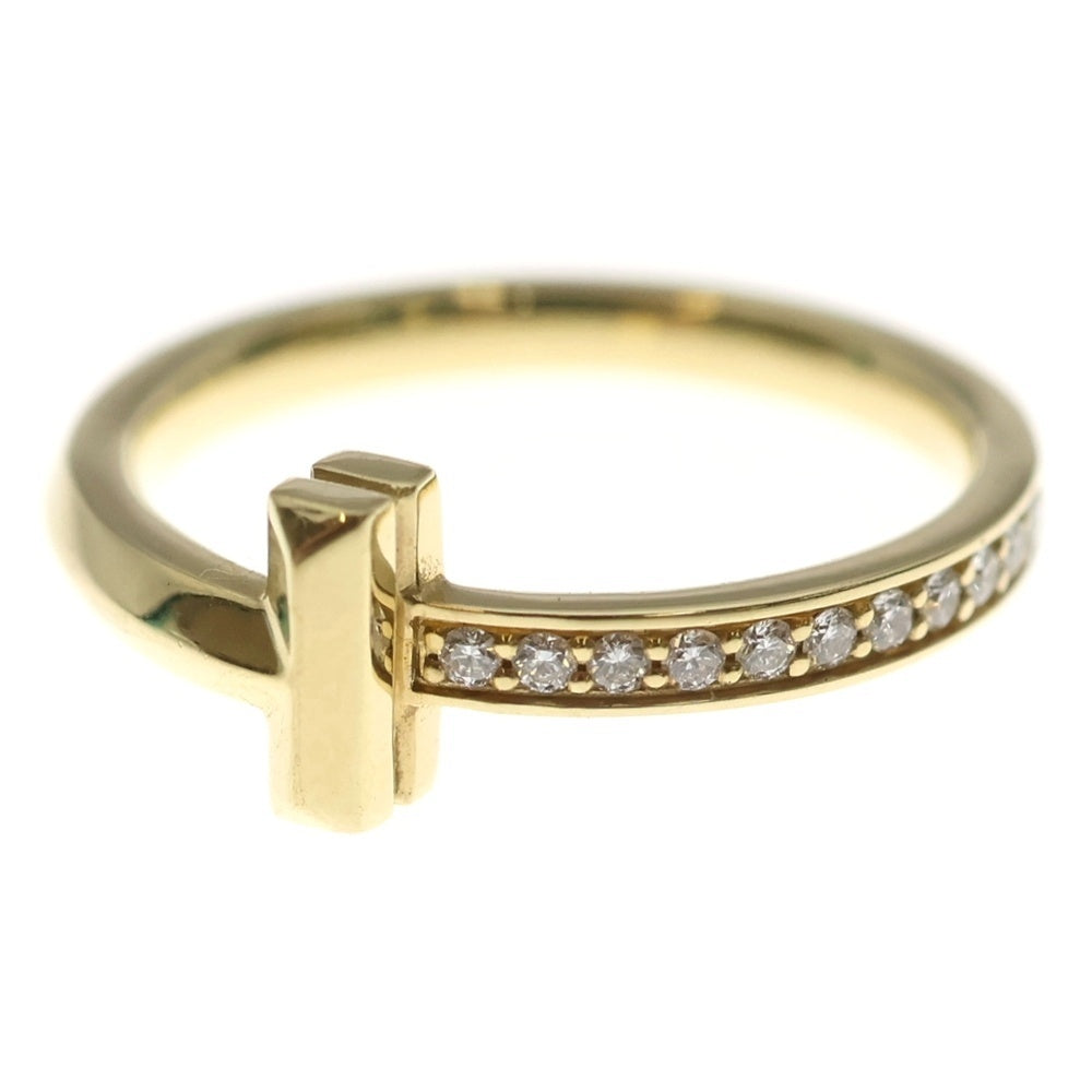 TIFFANY & Co.(ティファニー) Tワン ナロー ダイヤモンド リング 指輪 イエローゴールド Au750 YG ジュエリー