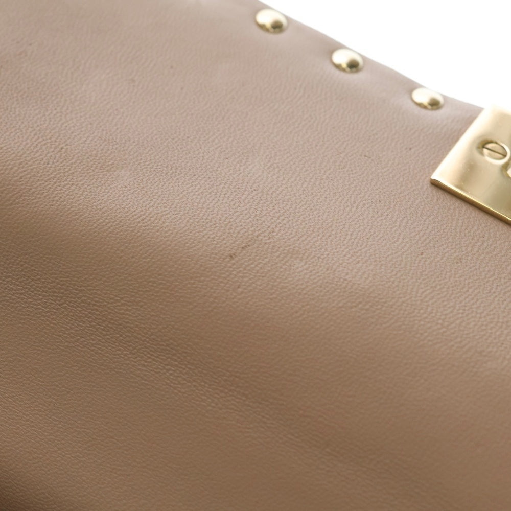 VALENTINO(ヴァレンティノ) ロックスタッズ スパイク チェーンショルダーバッグ ハンドバッグ 2WAYバッグ ピンク レザー ゴールド金具 レディース