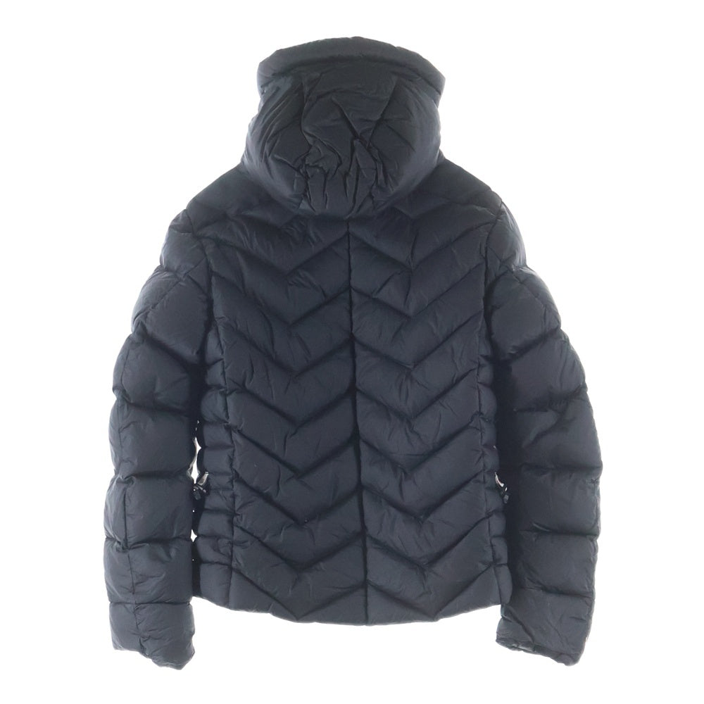 MONCLER(モンクレール) ワッペンロゴ フーデッド ダウンジャケット ブラック 420974130985 レディース