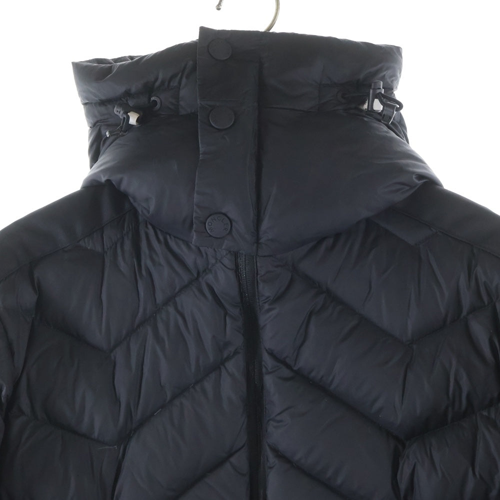 MONCLER(モンクレール) ワッペンロゴ フーデッド ダウンジャケット ブラック 420974130985 レディース
