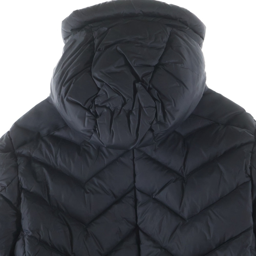 MONCLER(モンクレール) ワッペンロゴ フーデッド ダウンジャケット ブラック 420974130985 レディース