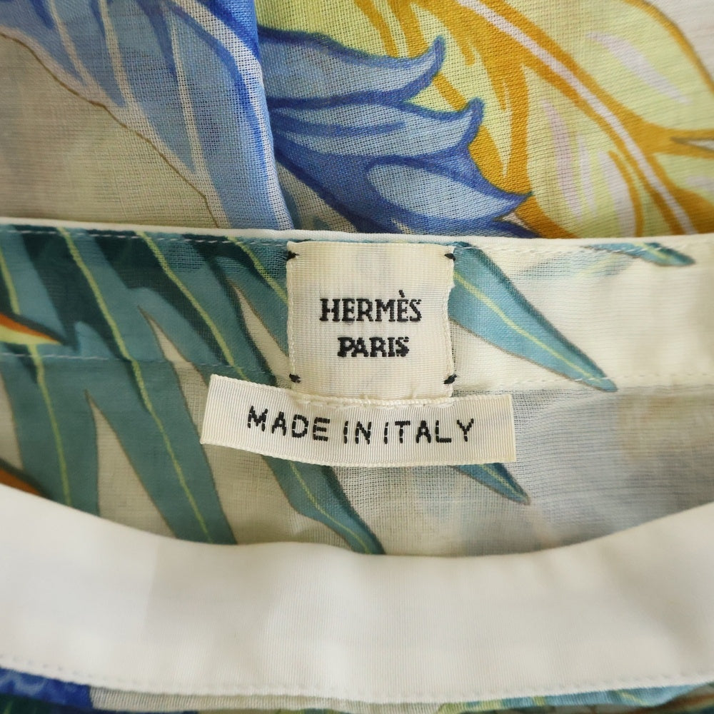 HERMES(エルメス) 総柄プリント チュニック シャツ ブラウス マルチ レディース