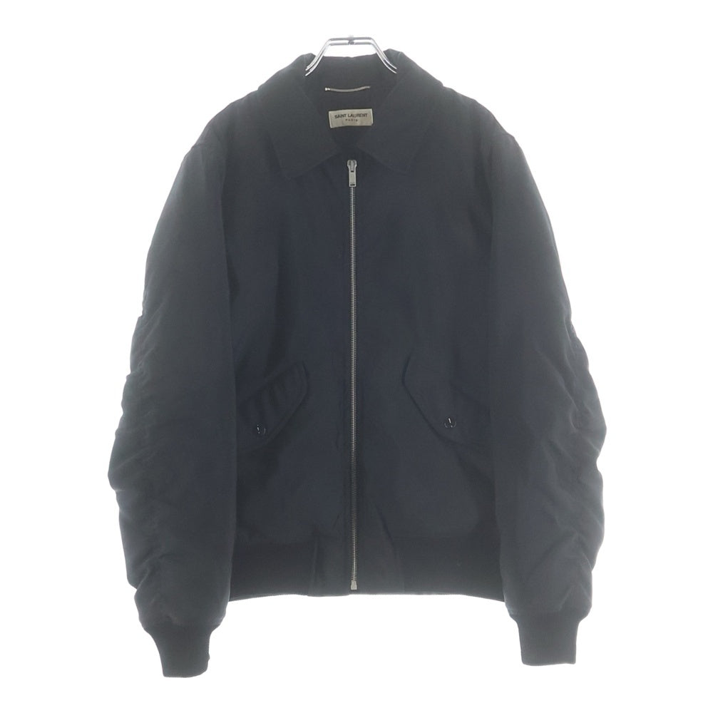 SAINT LAURENT PARIS(サンローランパリ) ジップアップ ボンバージャケット ブラック YP53202300553