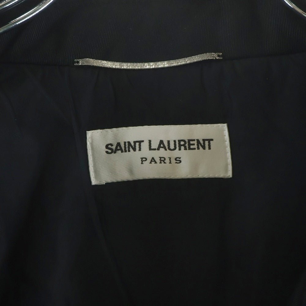 SAINT LAURENT PARIS(サンローランパリ) ジップアップ ボンバージャケット ブラック YP53202300553