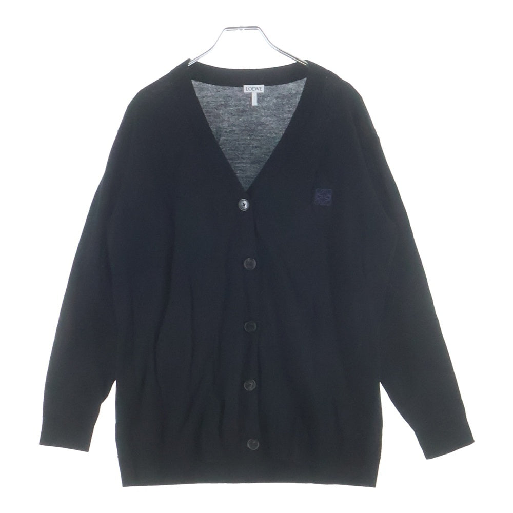 LOEWE(ロエベ) アナグラムロゴ刺繍 カーディガン ブラック レディース