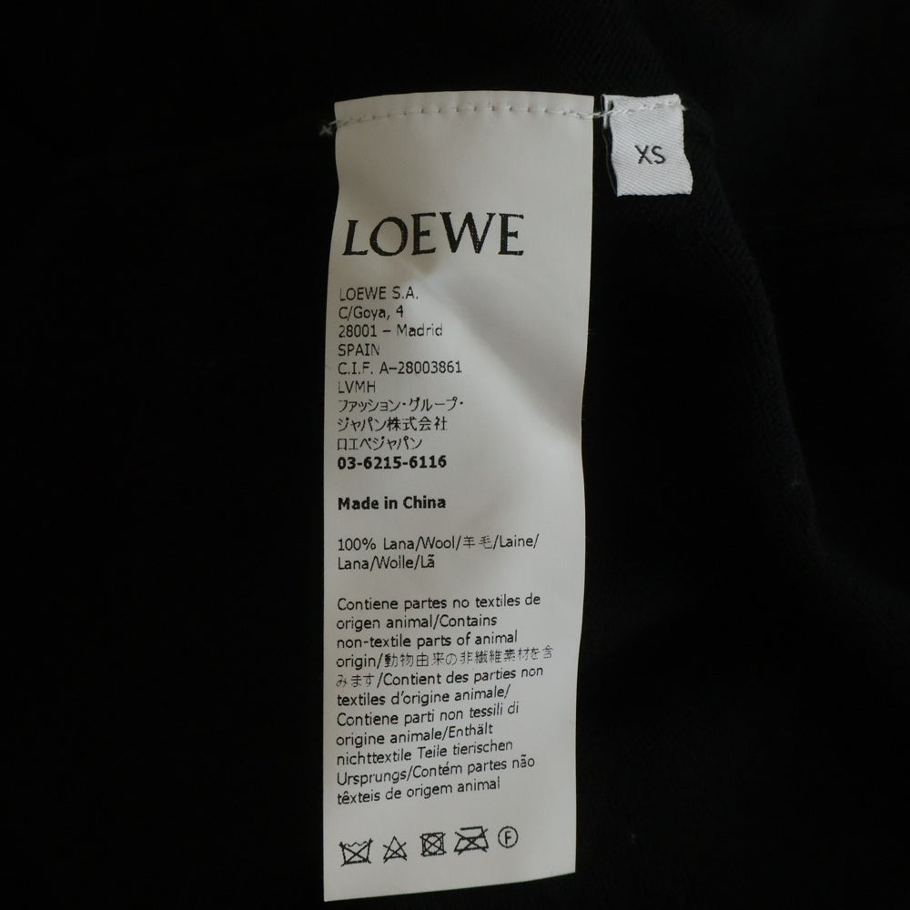 LOEWE(ロエベ) アナグラムロゴ刺繍 カーディガン ブラック レディース