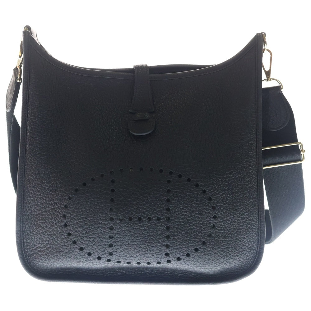 HERMES(エルメス) エヴリン 3 PM トリヨンクレマンス レザー ショルダーバッグ ゴールド金具 ブラック □M刻印 レディース