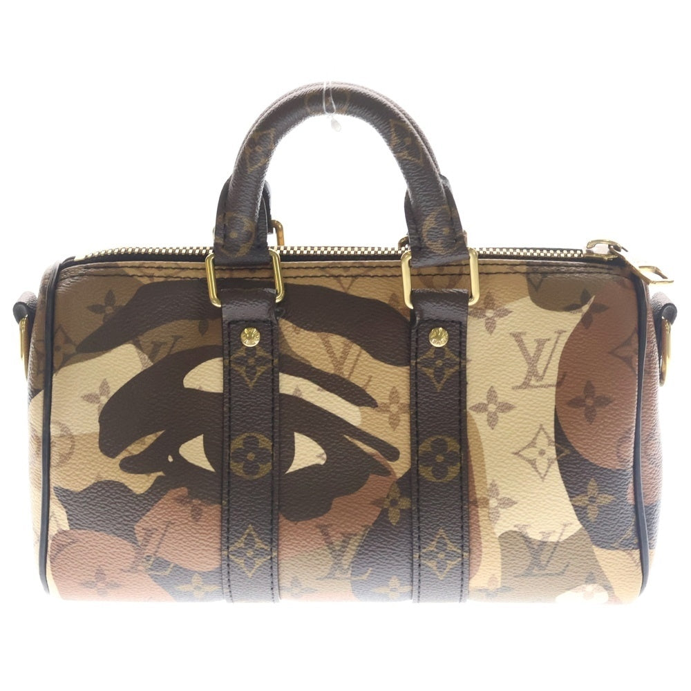 LOUIS VUITTON(ルイヴィトン) LVポートレート キーポルバンドリエール 25 2WAYバッグ ボストンバッグ ハンドバッグ ブラウン×ベージュ レザー×PVC M46678 ゴールド金具 レディース