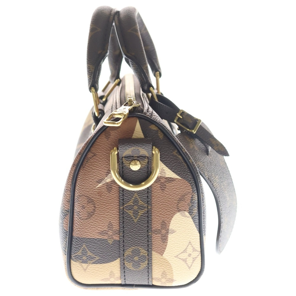 LOUIS VUITTON(ルイヴィトン) LVポートレート キーポルバンドリエール 25 2WAYバッグ ボストンバッグ ハンドバッグ ブラウン×ベージュ レザー×PVC M46678 ゴールド金具 レディース