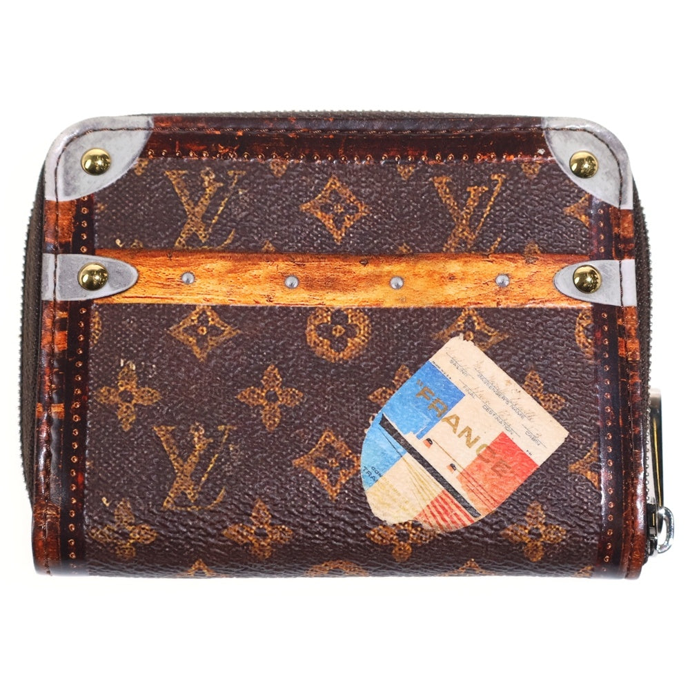 LOUIS VUITTON(ルイヴィトン) トランクタイム モノグラム コインケース モノグラムキャンバス ミニ財布 ブラウン シルバー金具 レディース