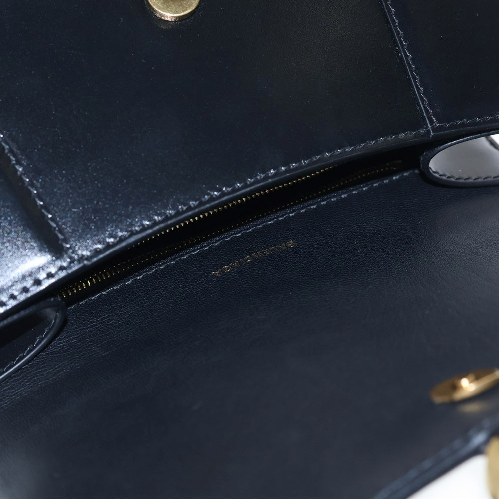 BALENCIAGA(バレンシアガ) アワーグラス スモール 2WAYバッグ ハンドバッグ ショルダーバッグ ブラック レザー 593546 ゴールド金具 レディース