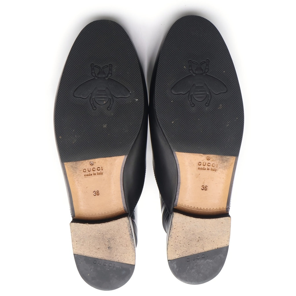 GUCCI(グッチ) ホーズビット ミュール ブラック レザー #36 423513 レディース