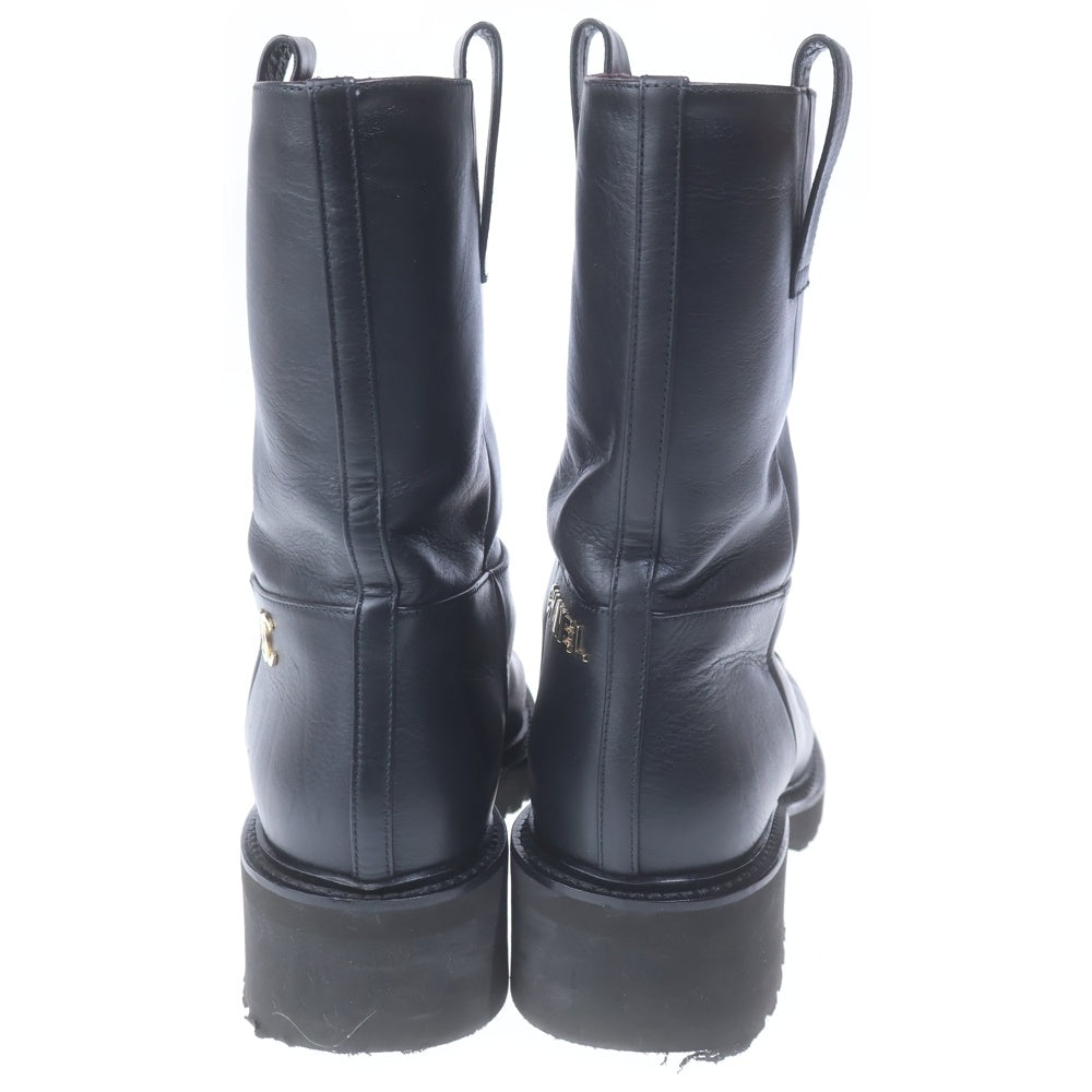 CHANEL(シャネル) エンジニアブーツ ブラック レザー#36 レディース