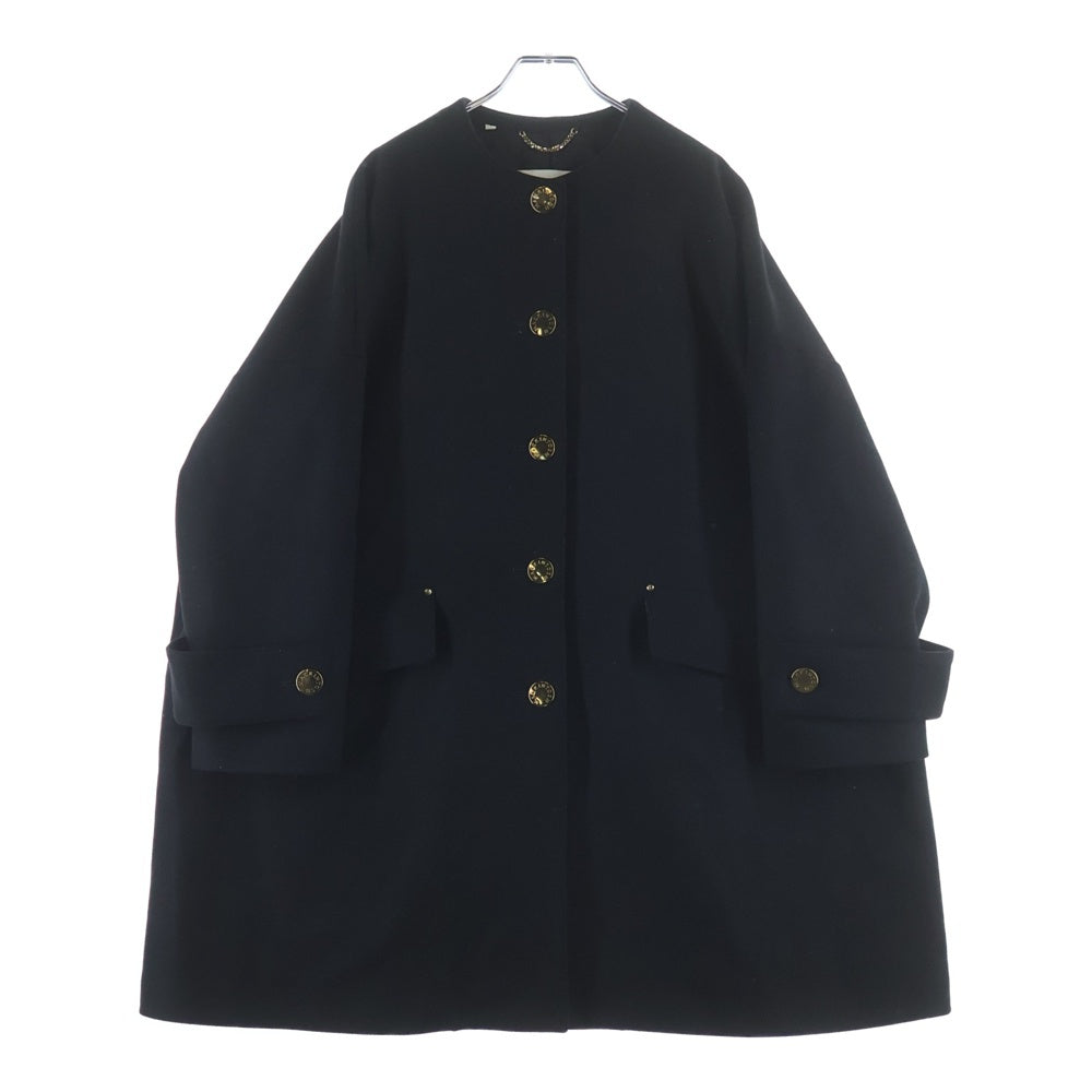 MACKINTOSH(マッキントッシュ) ノーカラー ウールロングコート ブラック L222MO1115FEX2K レディース