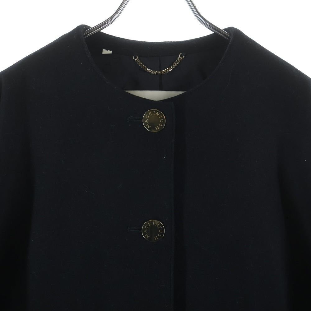 MACKINTOSH(マッキントッシュ) ノーカラー ウールロングコート ブラック L222MO1115FEX2K レディース