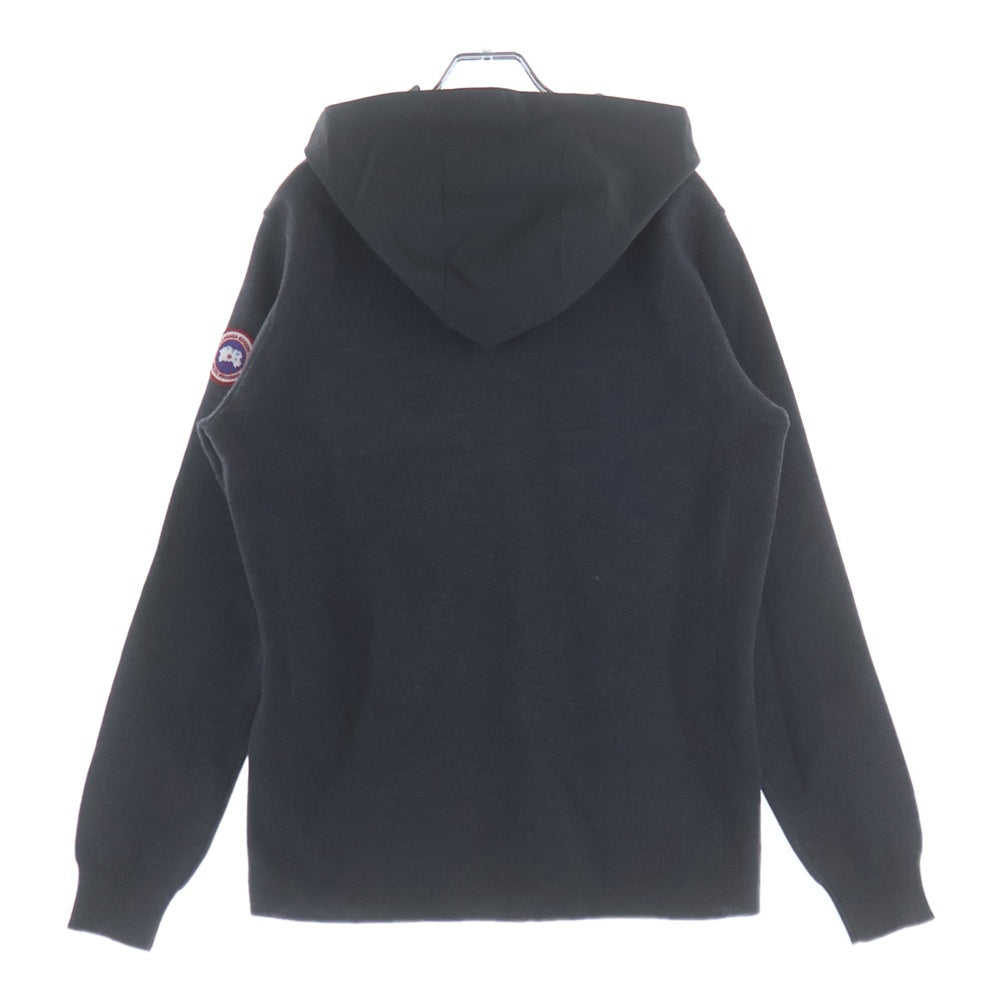 CANADA GOOSE(カナダグース) HYBRIDGE KNIT ANORAK ハイブリッジニット ダウン切替アノラック ブラック フーディ