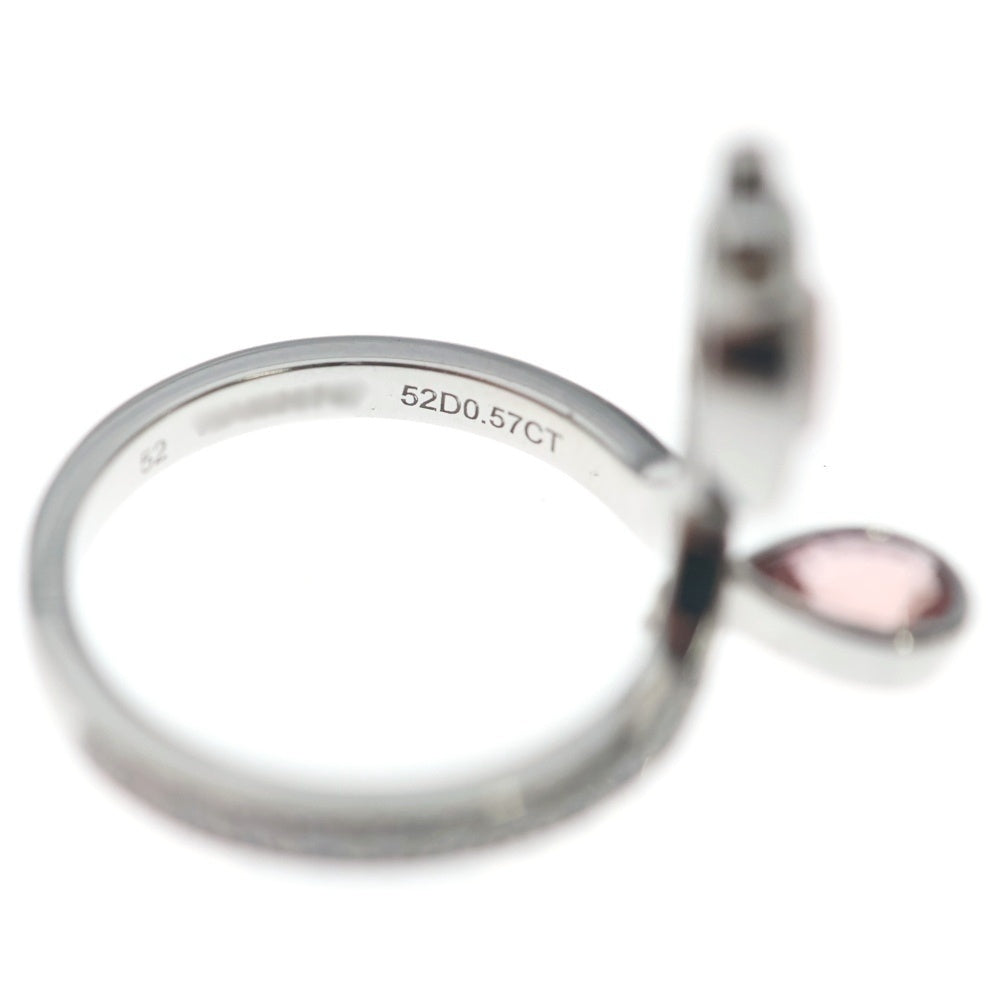 HERMES(エルメス) アパラ ダイヤリング オパール×トルマリン 指輪 シルバー×ピンク 0.57ct Au750WG #52 レディース