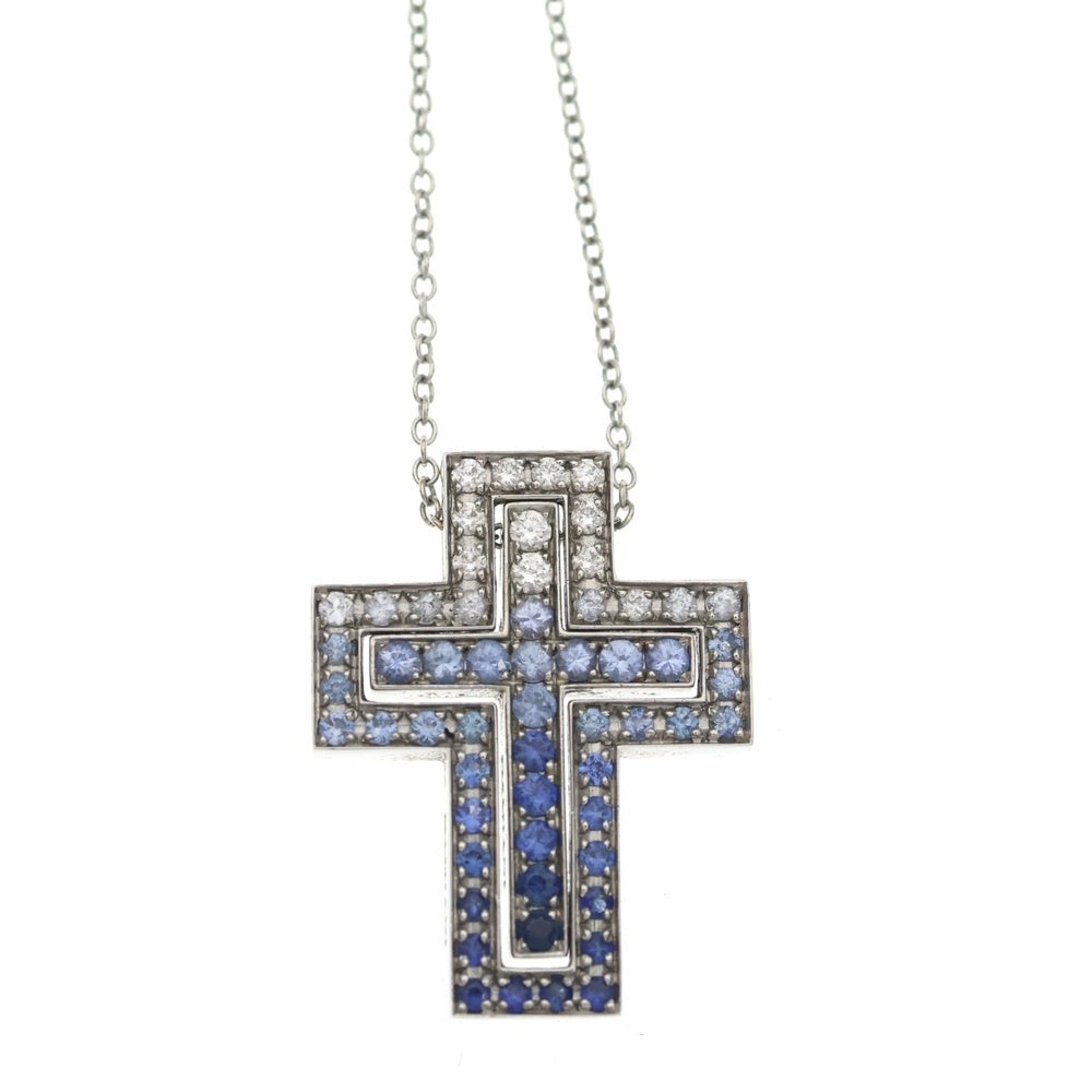 DAMIANI(ダミアーニ) ベルエポック アイスバーグ S ダイヤ サファイア ペンダント ネックレス チェーン ホワイトゴールド×ブルー 750WG