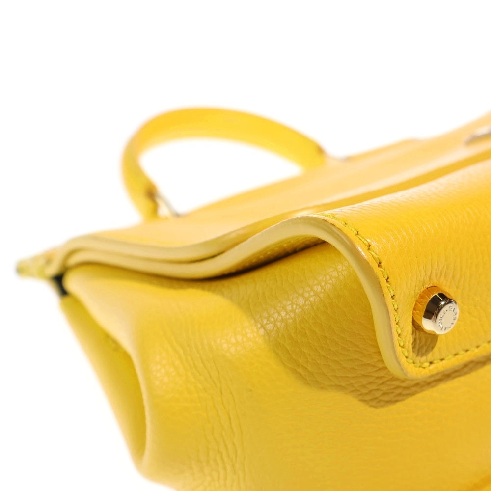 DOLCE & GABBANA(ドルチェアンドガッバーナ) シシリー ハンドバッグ ショルダーバッグ イエロー レザー レディース