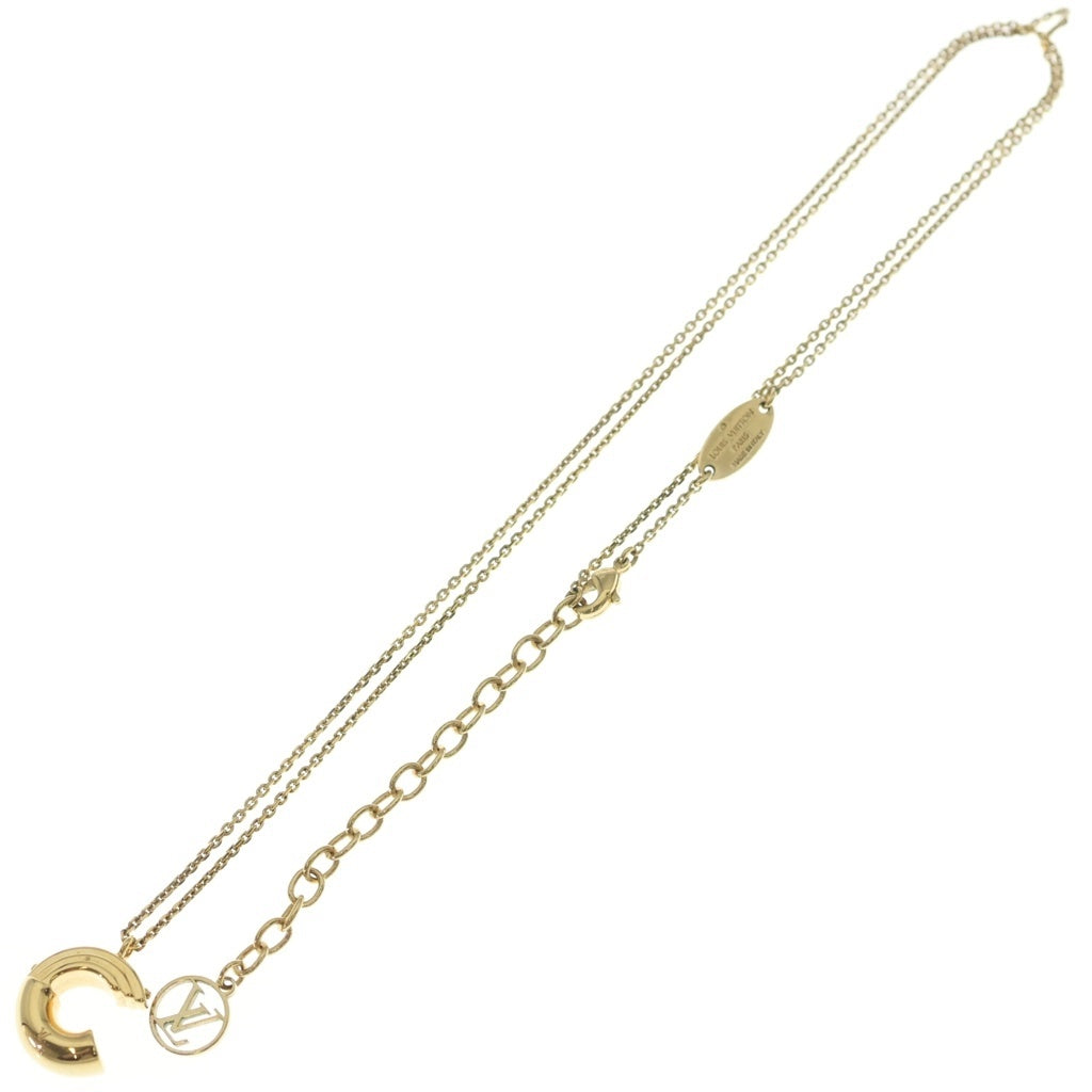 LOUIS VUITTON(ルイヴィトン) イニシャル アルファベット シー ネックレス ペンダント チェーン ゴールド GP M61058 レディース