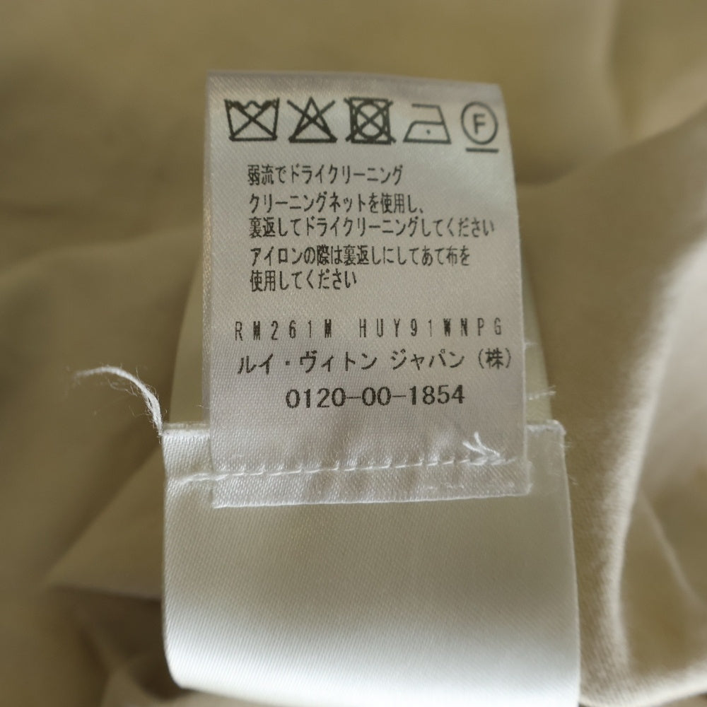 LOUIS VUITTON(ルイヴィトン) 26SS L.V.M. ロゴ刺繍 クルーネック 半袖Tシャツ カットソー ベージュ RM261M NPG HUY91W