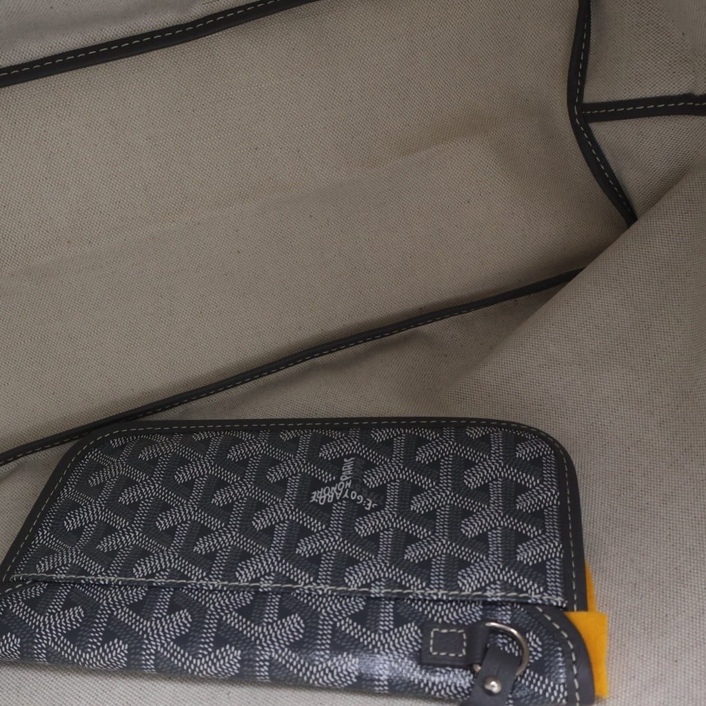 GOYARD(ゴヤール) サンルイPM グレー トートバッグ ハンドバッグ グレー PVC×レザー レディース