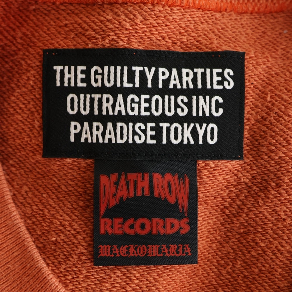 WACKO MARIA(ワコマリア) 25AW デス ロウ レコード プリント クルーネック プルオーバースウェットトレーナー DEATHROW-WM-SS03