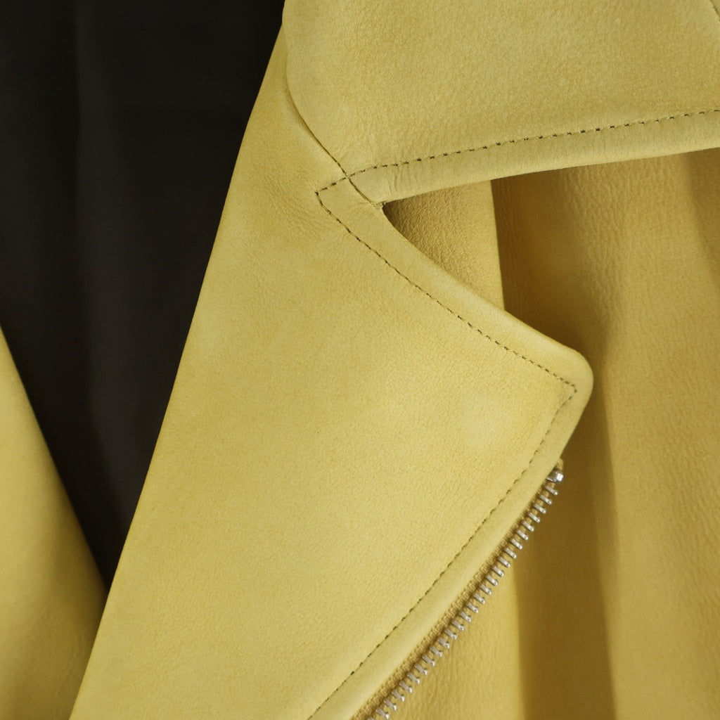 WACKO MARIA(ワコマリア) 24SS NUBUCK LEATHER DOUBLE RIDERS JACKET TYPE-1 ヌバックレザーダブルライダースジャケット イエロー 24SS-WMO-BL05