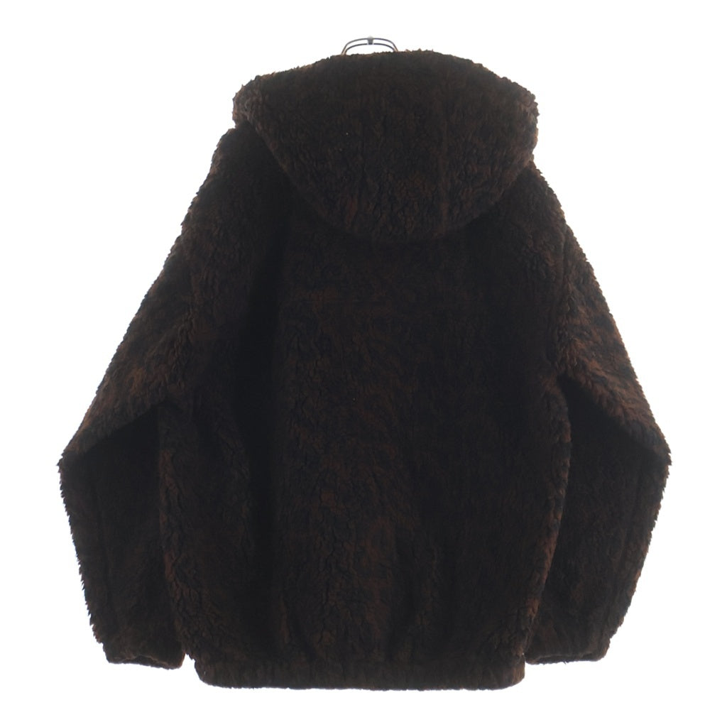 WACKO MARIA(ワコマリア) LEOPARD BOA FLEECE HOODED JACKET レオパード ボア フリース フーデッド ジャケット ブラウン