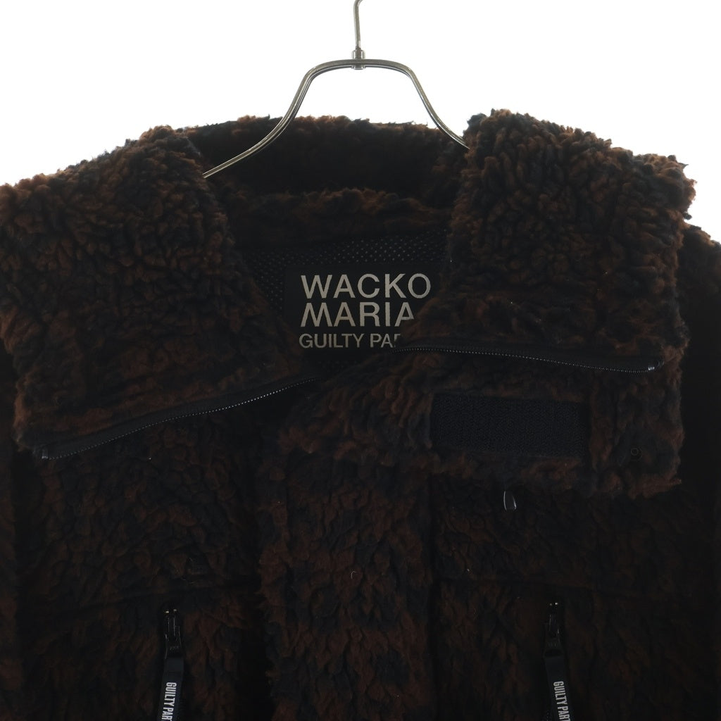 WACKO MARIA(ワコマリア) LEOPARD BOA FLEECE HOODED JACKET レオパード ボア フリース フーデッド ジャケット ブラウン