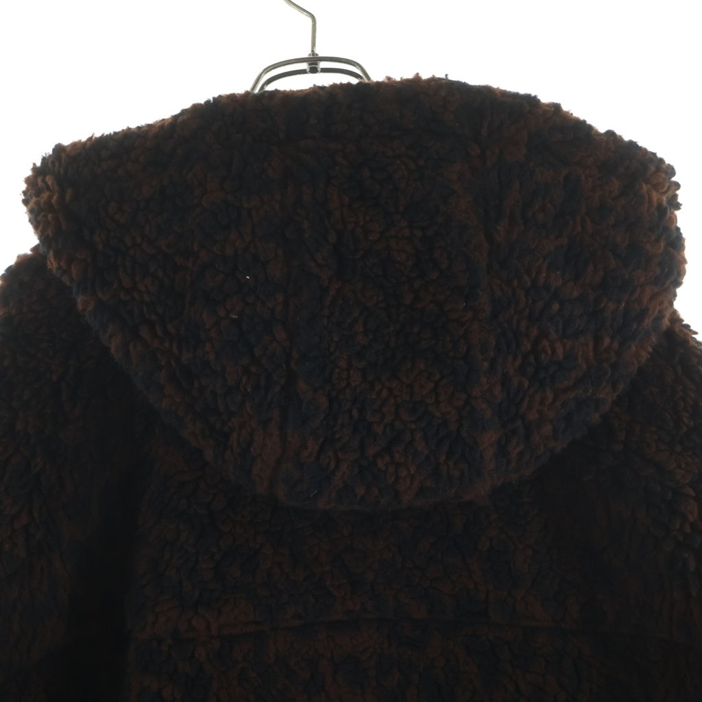 WACKO MARIA(ワコマリア) LEOPARD BOA FLEECE HOODED JACKET レオパード ボア フリース フーデッド ジャケット ブラウン